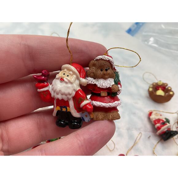 Christmas Ceramic Mini Ornaments set of 16 - Picture 4 of 10